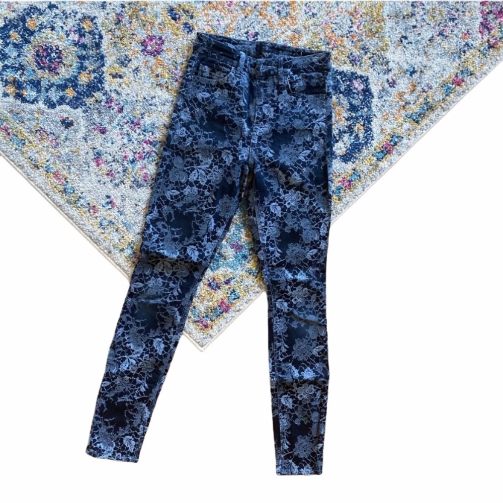 7 For All Mankind Flower Pattern Jeans